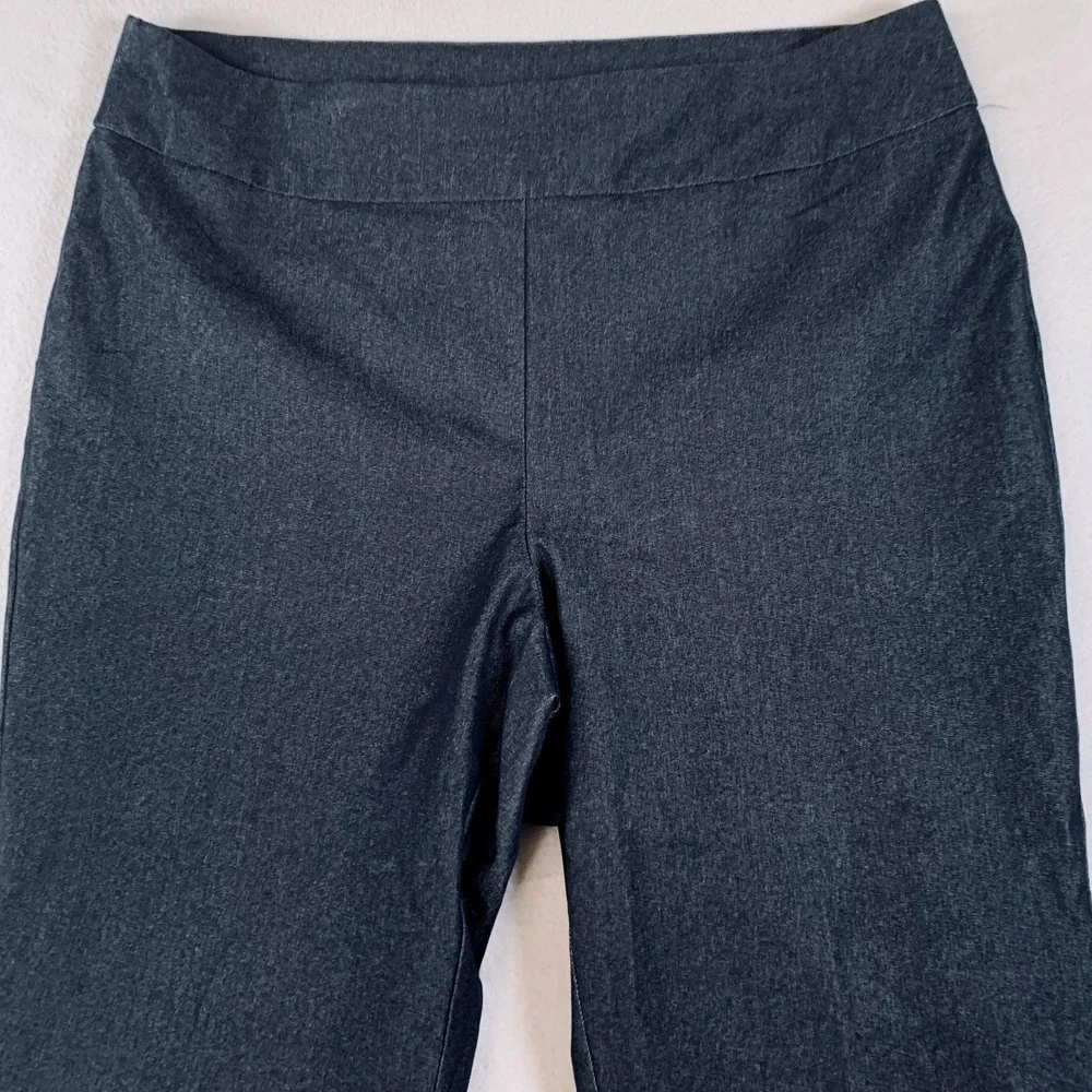 Chico's‎ So Slimming Crop Pants Women's Pull On High Rise Stretch Gray 3 (XL/16)